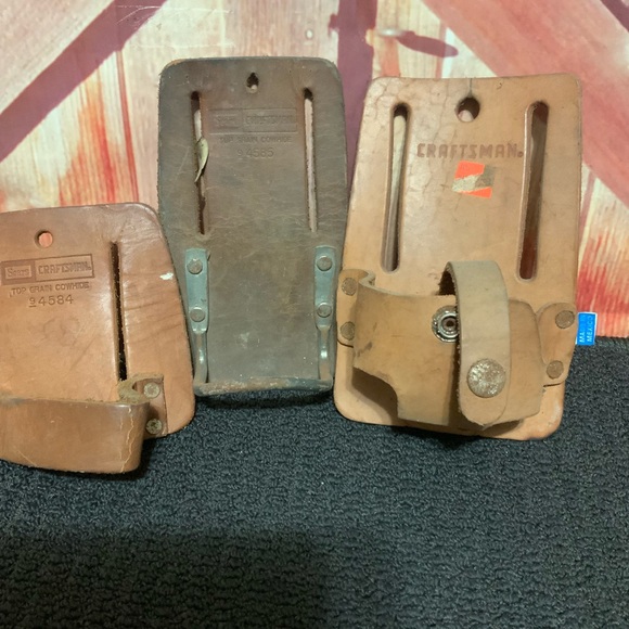 Craftsman tools, hammer, and measuring tape leather holders. Vintage. - Picture 3 of 6